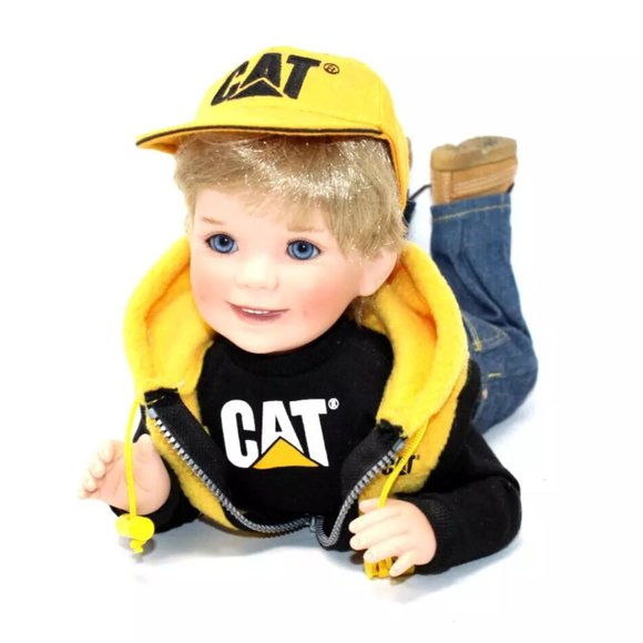 Danbury Mint Little Ryan Porcelain Collector Doll CATERPILLAR CAT - Picture 2 of 11